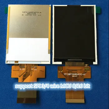 2.8 inch TFT LCD kijelző ILI9341 40 pin plug-in típusú támogatás 8/16 bites 3/4 drót