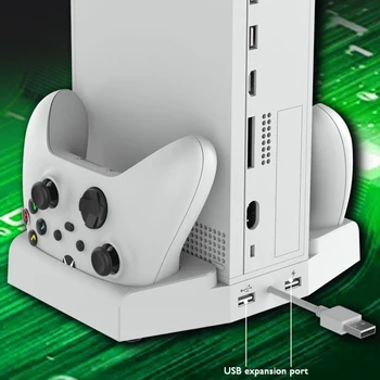 2022 Hűtőventilátor Alap Xbox Sorozat, S Controller Töltő Dokkoló Gamepad Tároló Állvány Fejhallgató Konzol Az Xbox Sorozat