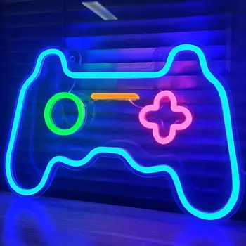 Gamer neonreklám a Tini Fiú Szoba Dekoráció Játék Vezérlő Jelet az USB Powered, LED Szerencsejáték neonreklám a Gamer Szoba Dekoráció
