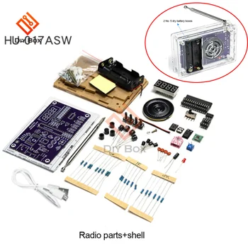 HU-017A RDA5807S TDA2822 Rádió Kit FM FM Elektronikus DIY Alkatrészek 87-108MHz Testület Készlet Elektronikus Alkatrész Kiegészítők