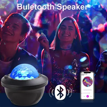 Új, LED-es Csillagos Égbolt Éjszakai Fény LED Star Galaxy Projektor Beépített Bluetooth Hangszóró Gyerekek Ajándék Lámpa Haza Hálószoba Dekoráció